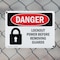 Signmission Lockout Power Before Removing Guards Danger Sign, Plastic, 10in W x 7in L, 2PK OS-2PACK-DS-P-710-L-1434 - alternate 8